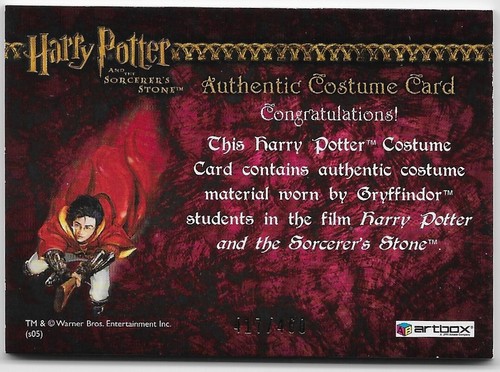 Harry Potter and the Sorcerer's Stone Autograph, Prop, Costume, Card Set -- Pick - Picture 42 of 86