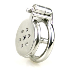 Stainless Steel Male Chastity Device Pocket Size Cage Men Metal Lock Belt