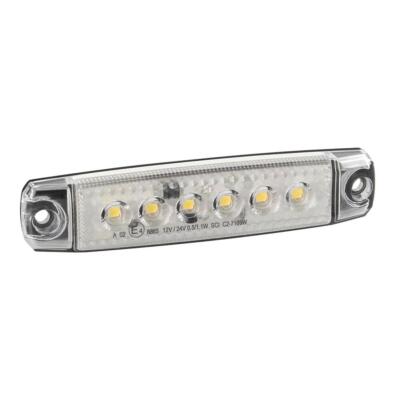 Set 20 Stück weißes Platzlicht 6 LEDs kompatibel Stromversorgung 12/24V