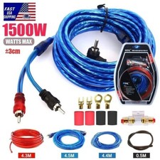 Car Audio Cable Kit 1500W Amp Amplifier Install RCA Subwoofer Sub Wiring 8 Gauge