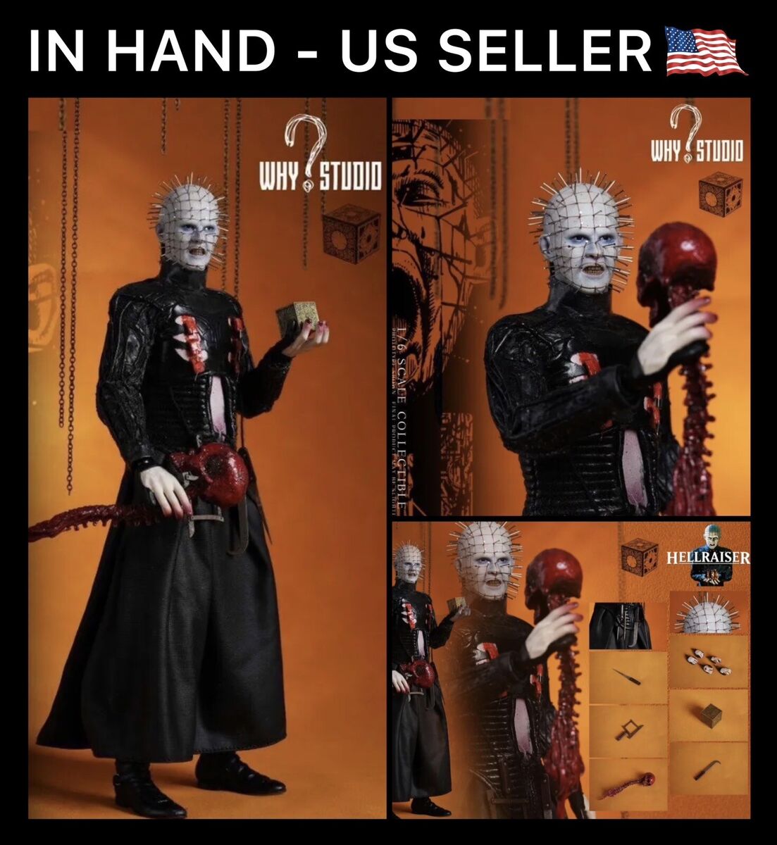 1/6 Hellraiser Pinhead Why Studios Figure - IN HAND - US 1/6 Hellraiser Pinhead Why Studios Figure - IN HAND - US