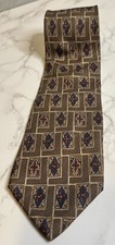 VTG Bert Pulitzer 100% Silk Men's Necktie Made in USA Geometric Pattern A5