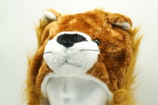 KIDS ANIMAL HAT LION BROWN WHITE USA SELLER WINTER PLUSH CARTOON