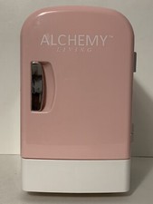 New Alchemy Living Mini Beauty Refrigerator Make Up Cool Warm Pink Fridge
