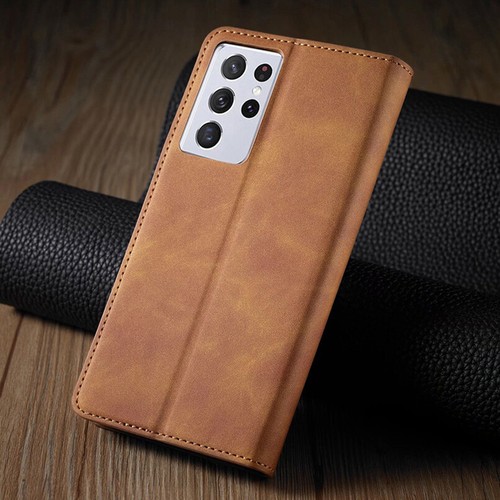 Slim Leather Case for Samsung S22+/S21/S20+ FE Ultra Magnetic Flip Wallet Cover - Photo 6 sur 27