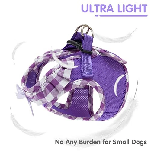 Dog Harness for Puppy and Small New XS(CHEST 12.8"-14.8", 3-9 lbs) Purple