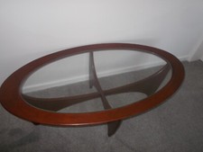 g plan oval glass top coffee table