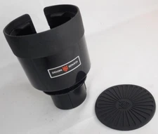 Seven Sparta Car Cup Holder Expander with Adjustable Base 3.4" 3.8" Black