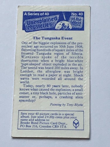 UNEXPLAINED MYSTERIES OF THE WORLD Brooke Bond Tea Cards - sold individually - Picture 67 of 67