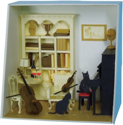 Kawada PN109 Papernano Music room Paper craft model From Japan New