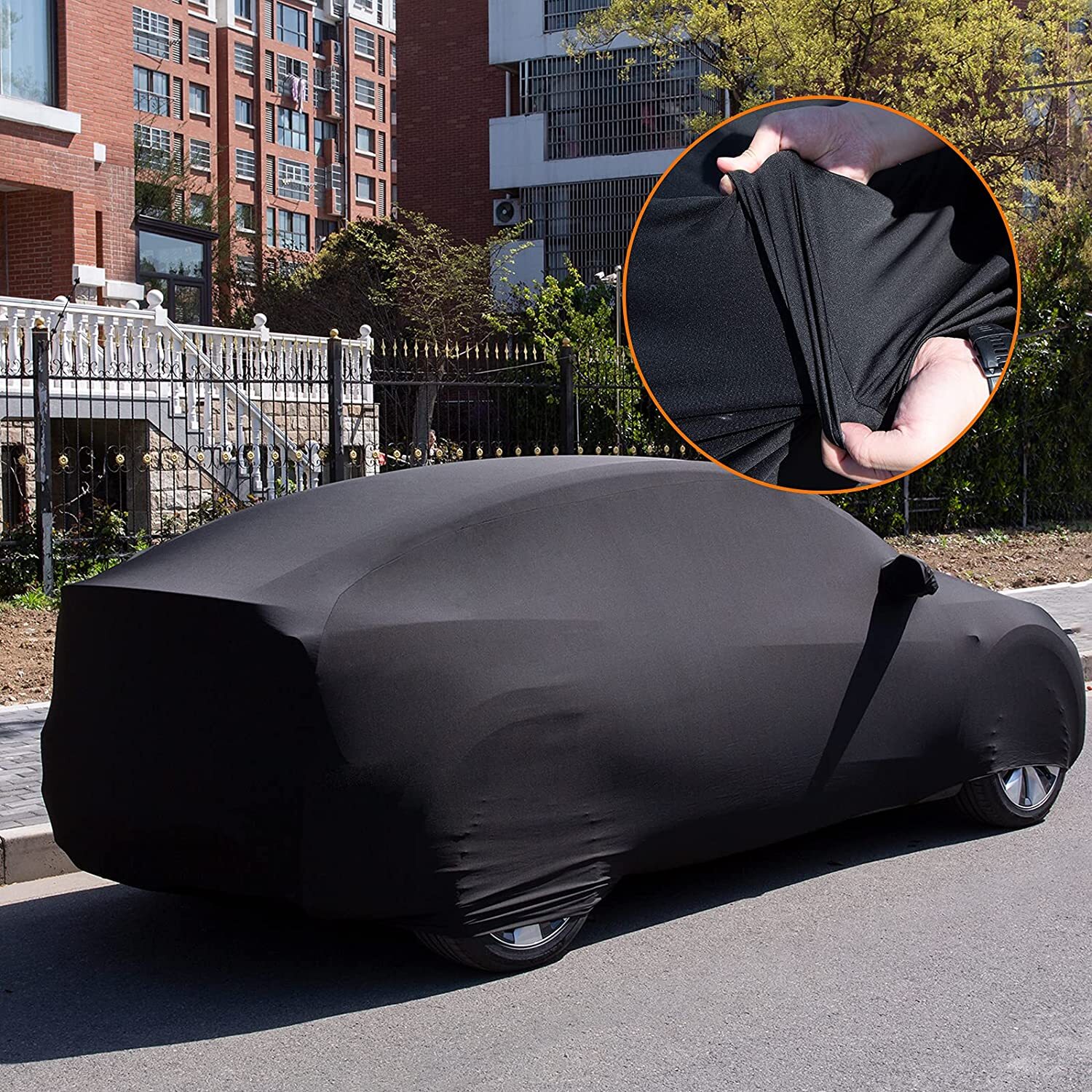 Satin Soft Stretch Indoor Car Cover Scratch Dustproof for Dodge