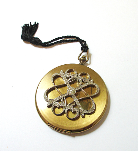 Orologio da tasca compatto vintage Volupte stile strass - Foto 2 di 4