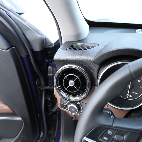 Carbon Optik Armaturenbrett Luftdüse Rahmen Passend für Alfa Romeo Stelvio 17-20 - Imagen 8 de 14