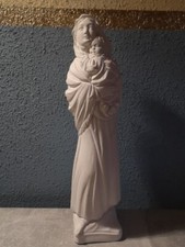 Gr. Figur-Skulptur, Gips? 36,5  cm Madonna mit Kind Gebraucht
