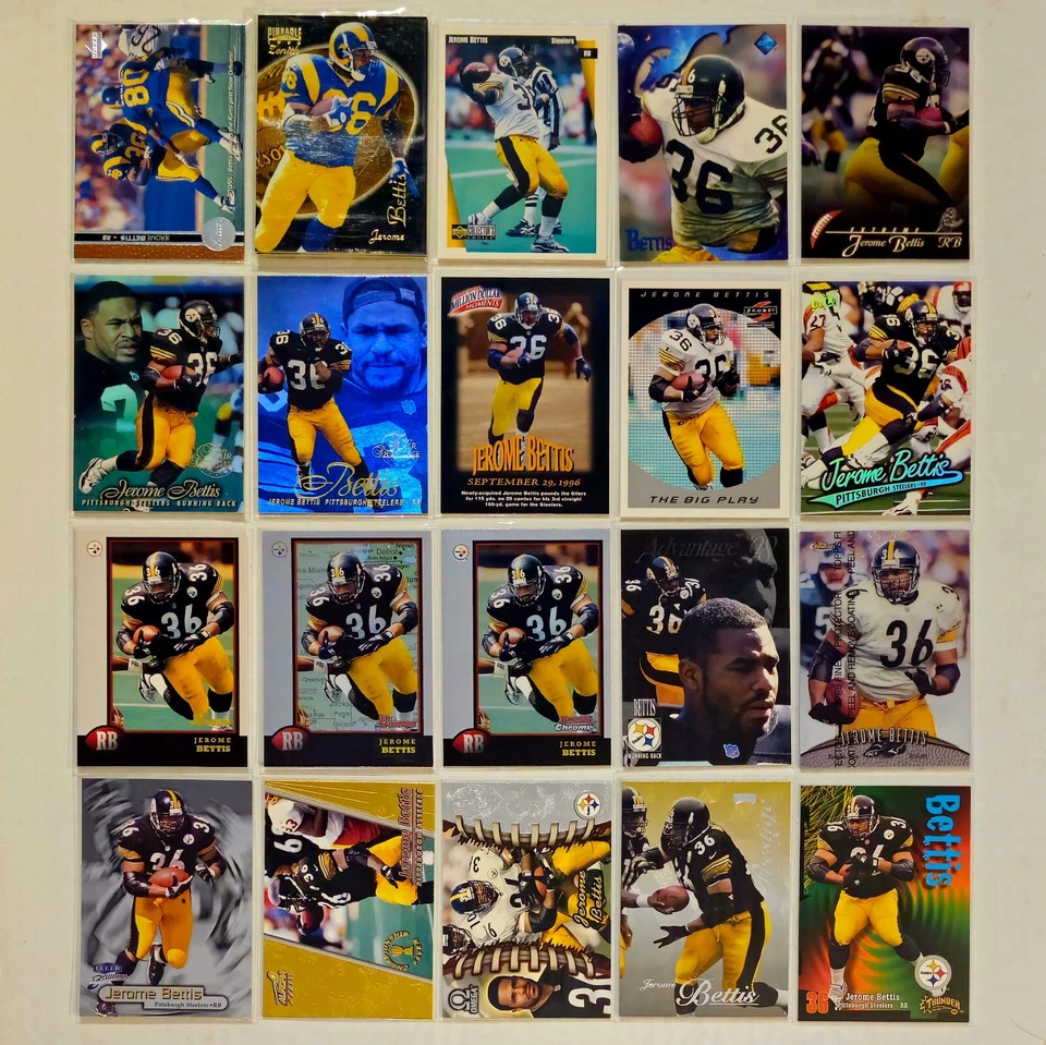 Jerome Bettis Inserts Premiums Base - Pick Your Card & $ave - Rams | Steelers - Image 3 of 4