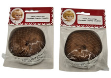 Fibre Craft Doll Hair Short Wavy Wig Red Fits 9" Doll Head 3298-04 Lot of 2