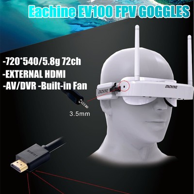 Eachine EV100 FPV Goggles 720*540 5.8G 72CH NTSC/PAL w/ RP