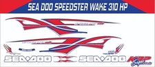 SEADOO SPEEDSTER WAKE 2006 310 HP GRAPHICS/DECAL/Sticker KIT custom red & blue
