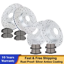 Front Rear Brakes Rotors Disc Brake Pads Kits for 2003 - 2007 Honda Accord 2.4L