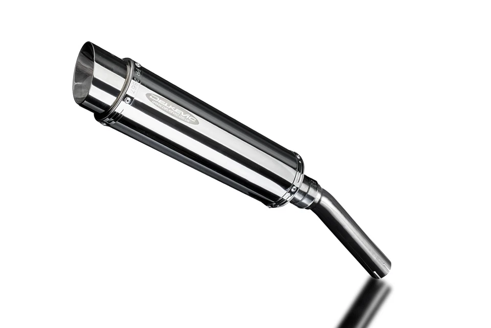 Suzuki DR650S DR650R 1990-1995 Slip On 14" Round Stainless Exhaust Muffler Kit - Image 2 of 4