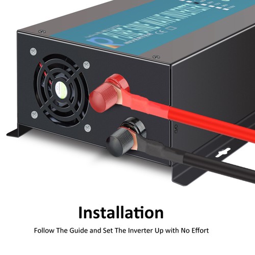 300W Pure Sine Wave Power Inverter 12/24/36/48V DC RV Off-Grid Remote Control - Picture 6 of 12