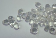 60 x 6/4MM GENUINE CZECH GLASS MINI TEARDROP DROP BEADS - CHOICE OF COLOURS 