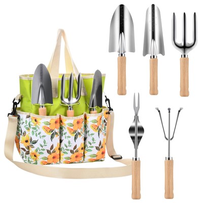 Garden Tools Set, Heavy Duty Gardening Hand Tools with Shoulder Crossbody Gar...