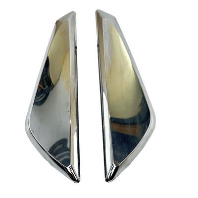 2012 CAN-AM SPYDER RT-S SE5 FRONT WIND SHIELD TRIM COVERS PANELS SILVER SET PAIR