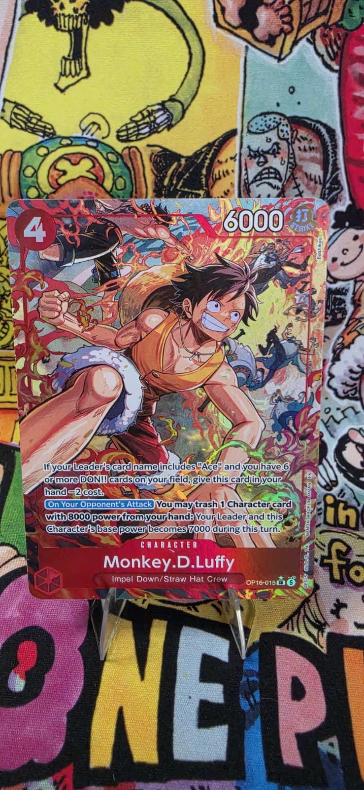 One Piece TCG Monkey D. Luffy OP16-015 SR Alt Art The Time of Battle