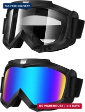 Dirt Bike Goggles 2 Pack - Motorcycle, ATV, Riding, Ski, Windproof Racing Glasse
