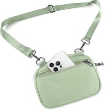 s for Women Belt Bag Fanny Pack with Adjustable Strap Green Small Crossbody Bag
