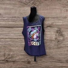 BUCCEEs Beaver Logo Women Sleeveless Pullover Tank T-Shirt 2XL Blue BUC-CEE'S