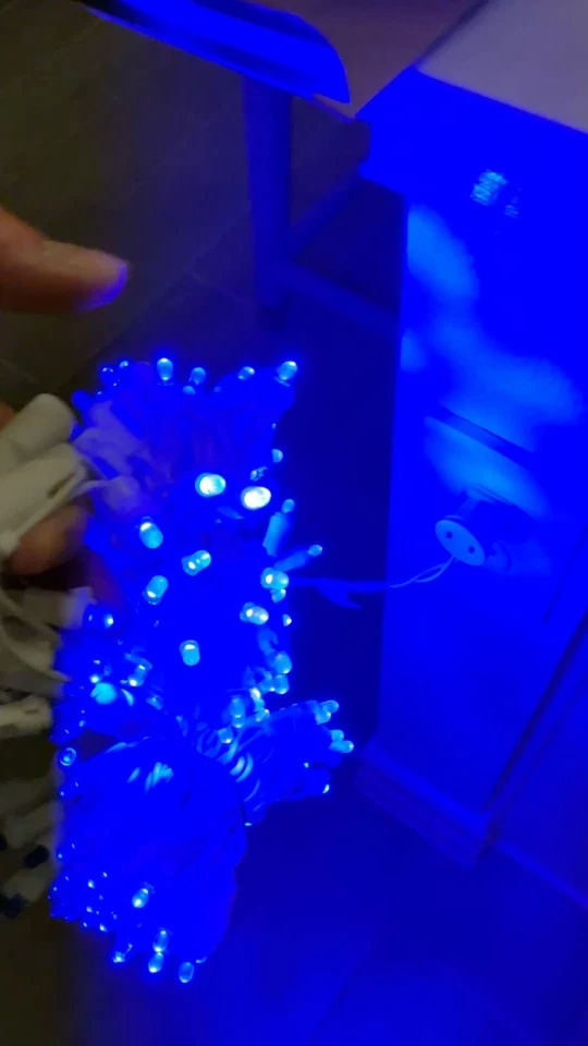 HOLIDAY TIME 200 Blue LED High-Density LED Icicle Christmas Lights White Wire - Image 2 of 4