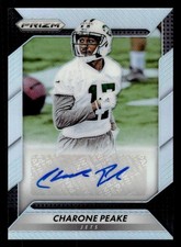 2016 PANINI PRIZM CHARONE PEAKE RA-CPK ROOKIE AUTOGRAPHS SILVER NEW YORK JETS