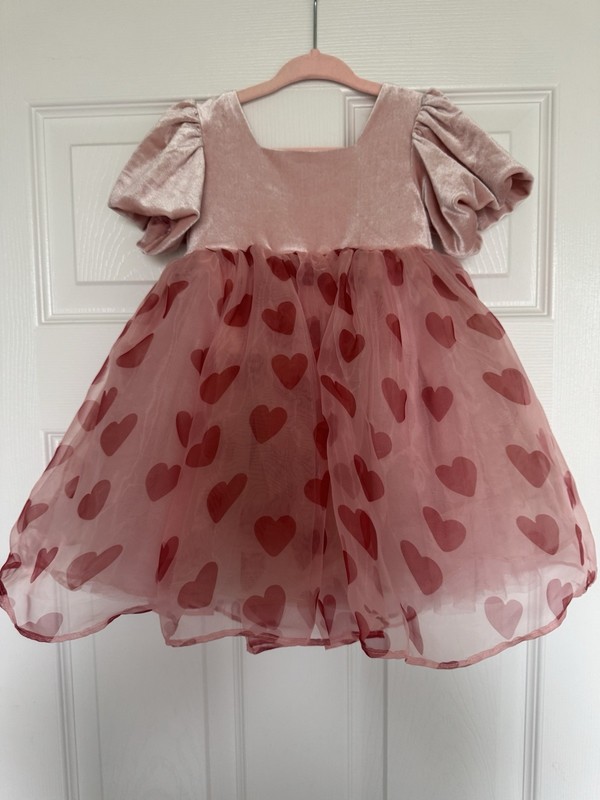 Taylor Joelle/Holly & Bloom Valentine’s Hearts Tutu Puff Dress EUC 18-24 months