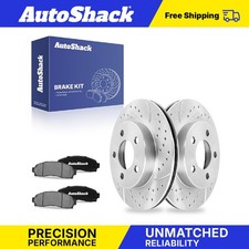 Front Drilled Slotted Brake Rotors Ceramic Pads for 2003-2011 Ford Ranger