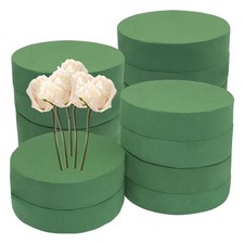 6 Pack Large Round Floral Foam Blocks 6.49 Inch Dry Flower Arrangement