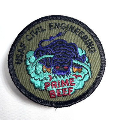 USAF Air Force Civil Engineering PRIME BEEF OD Green 3'' Patch