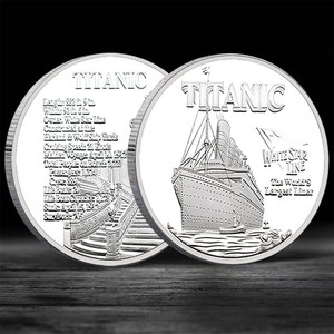 TITANIC RMS Cruise Line “White Star Line” (2) Beautiful Silver-Clad Proof Coins!