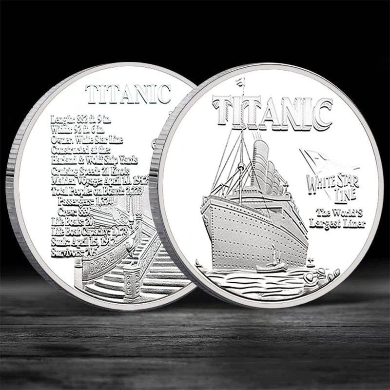 TITANIC RMS Cruise Line “White Star Line” (2) Beautiful Silver-Clad Proof Coins!