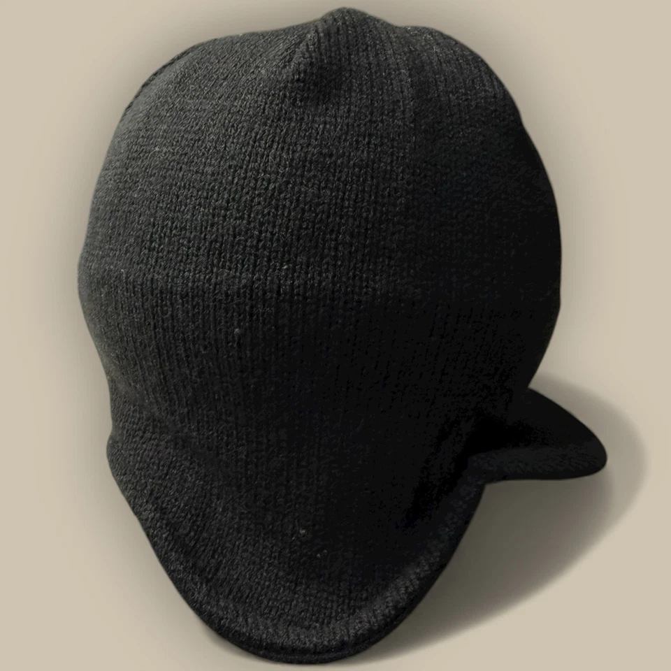Chapéu de inverno vintage Billabong gorro aba preta Y2K skatista anos 00 Cyber Grunge Gorpcore - Imagem 3 de 4