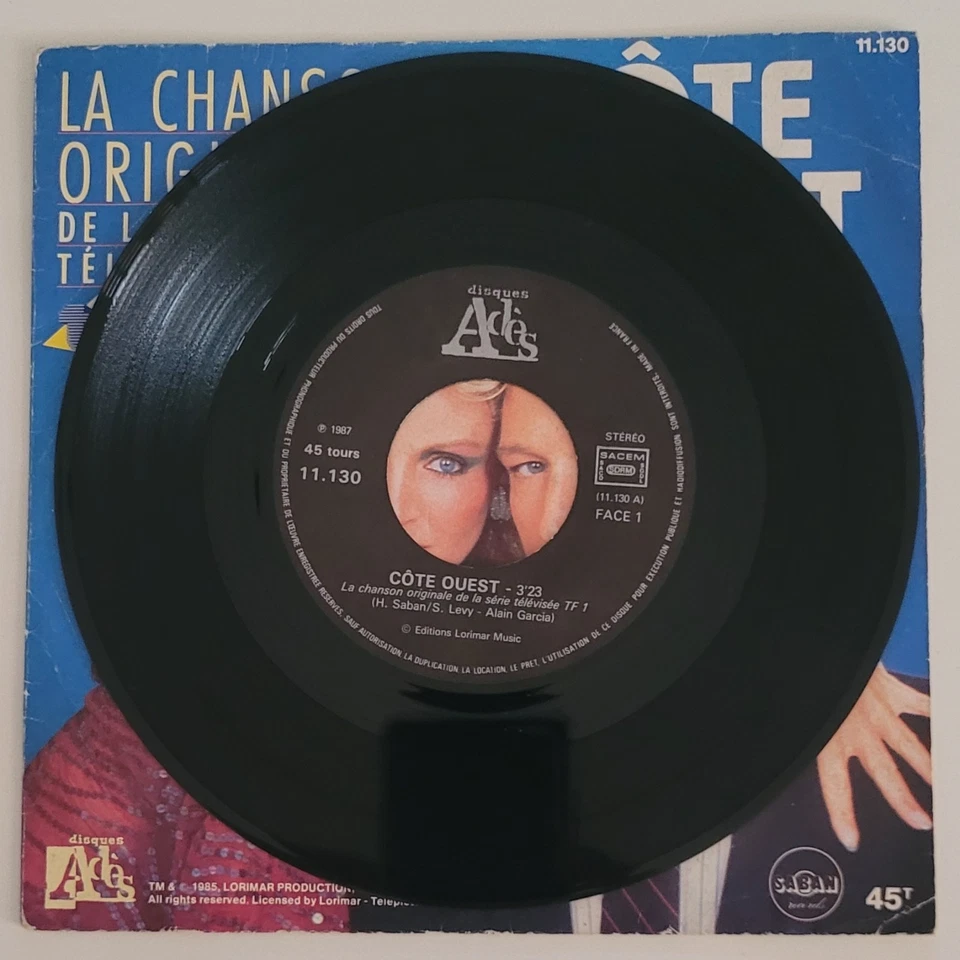 Générique Vinyle Série Tf1 Télévision Côte Ouest - Photo 3/4