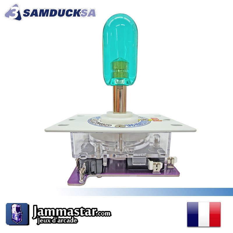 Joystick arcade Samducksa Crazy DongPal Pro Lever vert clear mint pour borne
