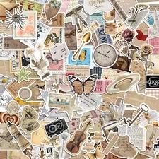 Vintage Sticker Set - 300 Pcs for Journaling, DIY Crafts, and Decor