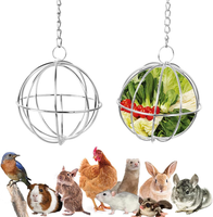 Edelstahl Nager Futterball HäNgend 8Cm FüR Kaninchen Hamster Meerschweinchen