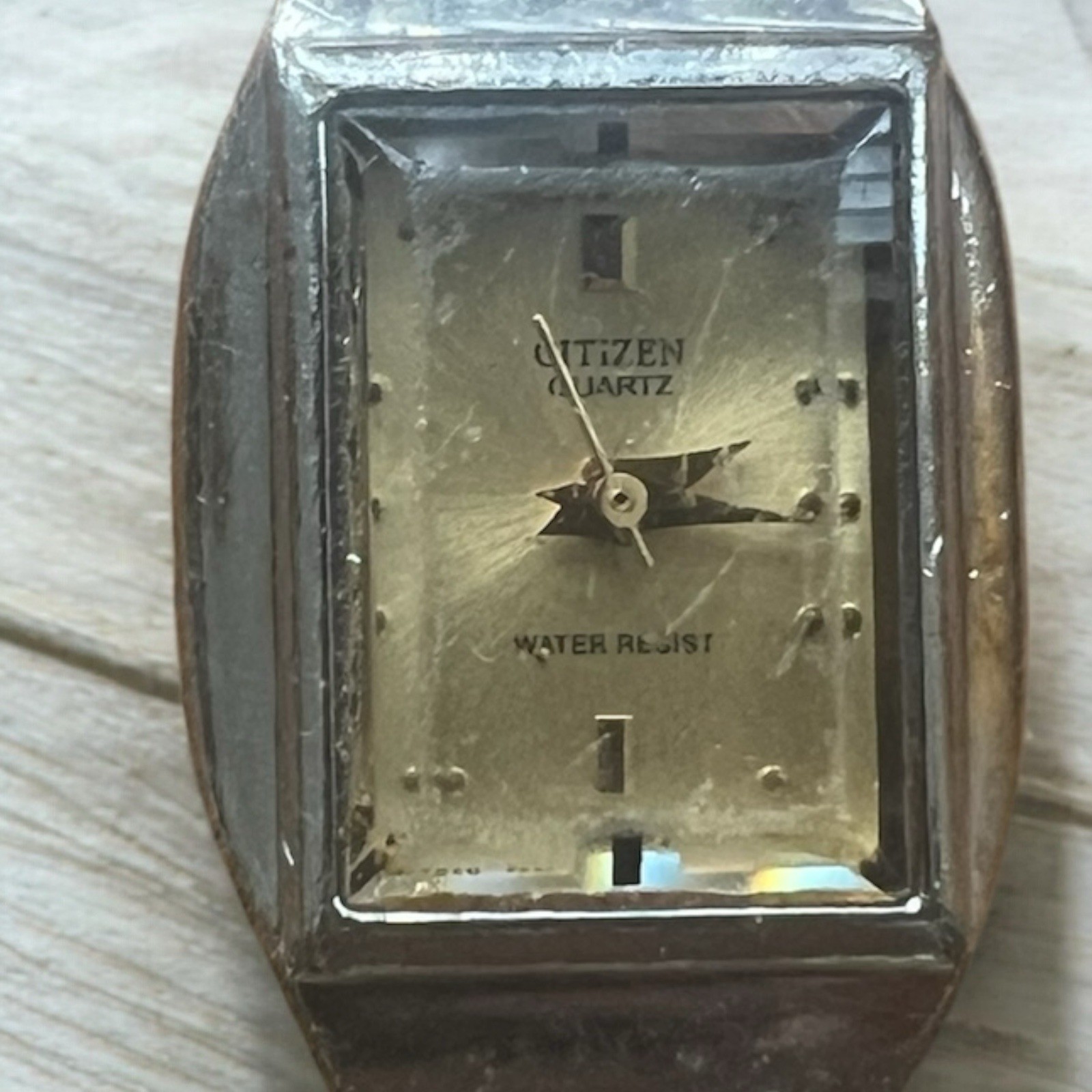 Vintage Citizen Quartz Rectangular Silver Bracele… - image 4