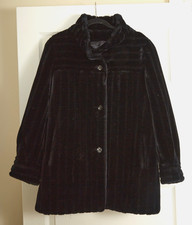 Vintage 1960s Black Faux Fur Jacket Sealane by Hillmoor Coat