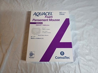 Convatec Aquacel Foam Pansement Mousse Sacrum bandage, 7 x 8 Inch, 5pc box