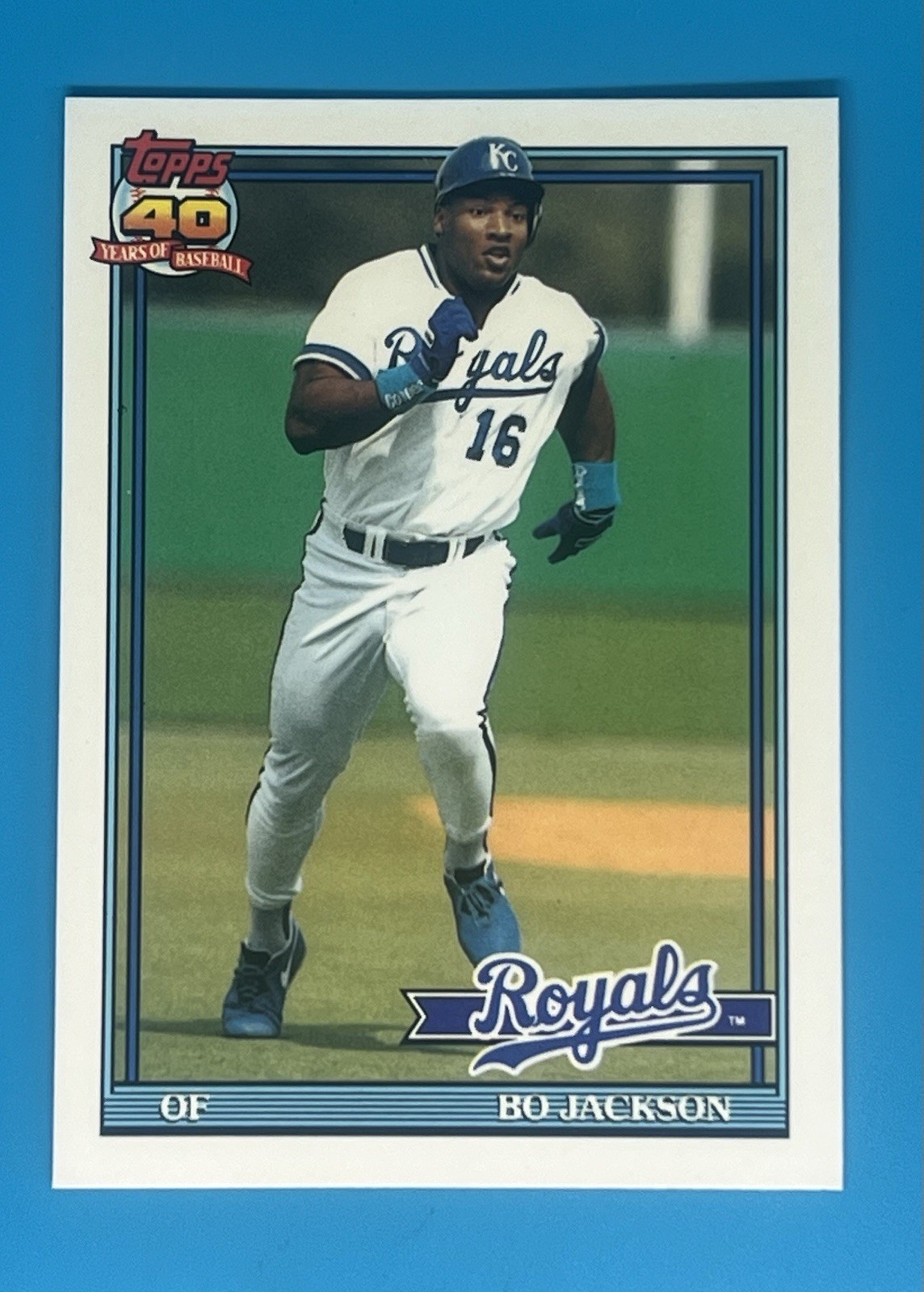 1991 TOPPS TIFFANY #600 BO JACKSON ROYALS