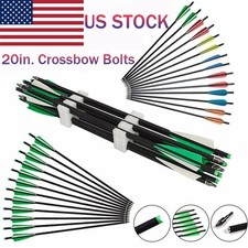 12X 20" Crossbow Bolts Half Moon Nocks Carbon Arrows Archery Hunting US STOCK